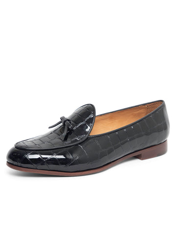 Coco Belgian Loafer in Croc
