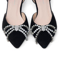Bella Crystal Bow d'orsay kitten heel
