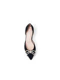 Bella Crystal Bow d'orsay kitten heel