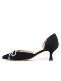 Bella Crystal Bow d'orsay kitten heel
