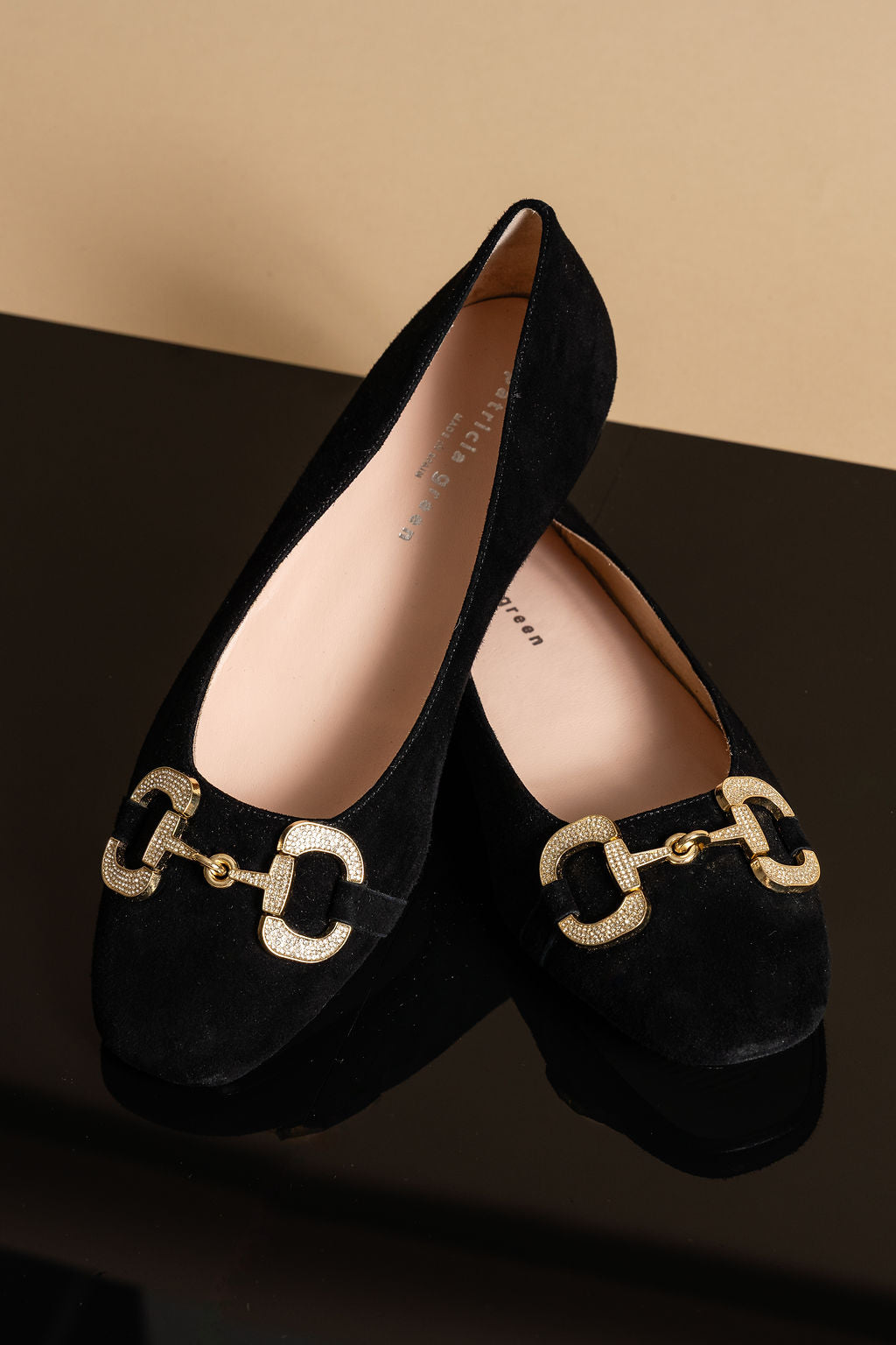 Cannes Crystal Horsebit Flat