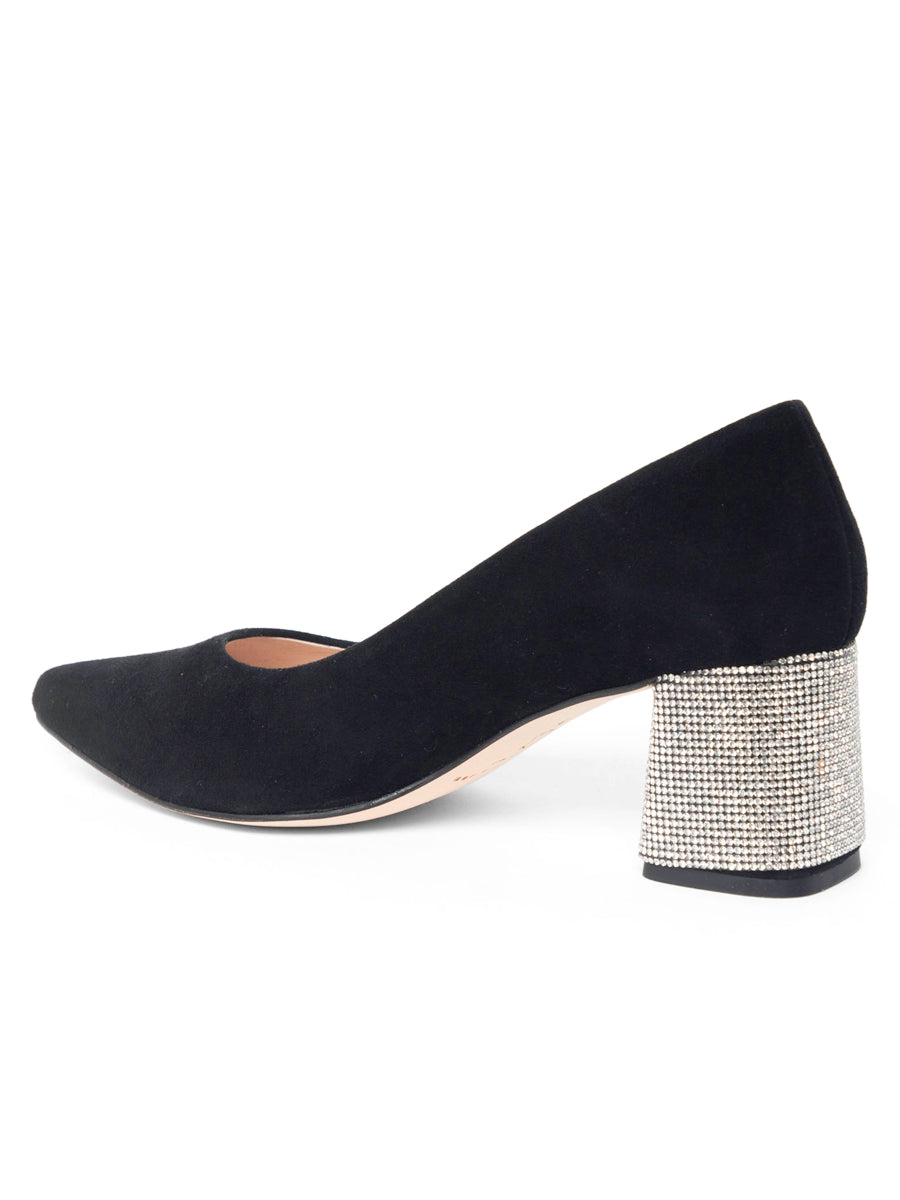 Estelle crystal wrapped block heel