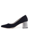 Estelle crystal wrapped block heel