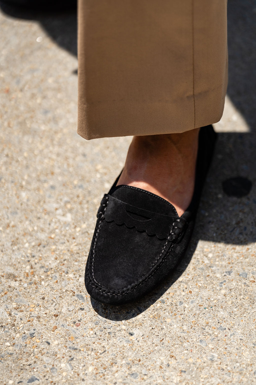 Janet Scalloped Penny Loafer Driving Shoe