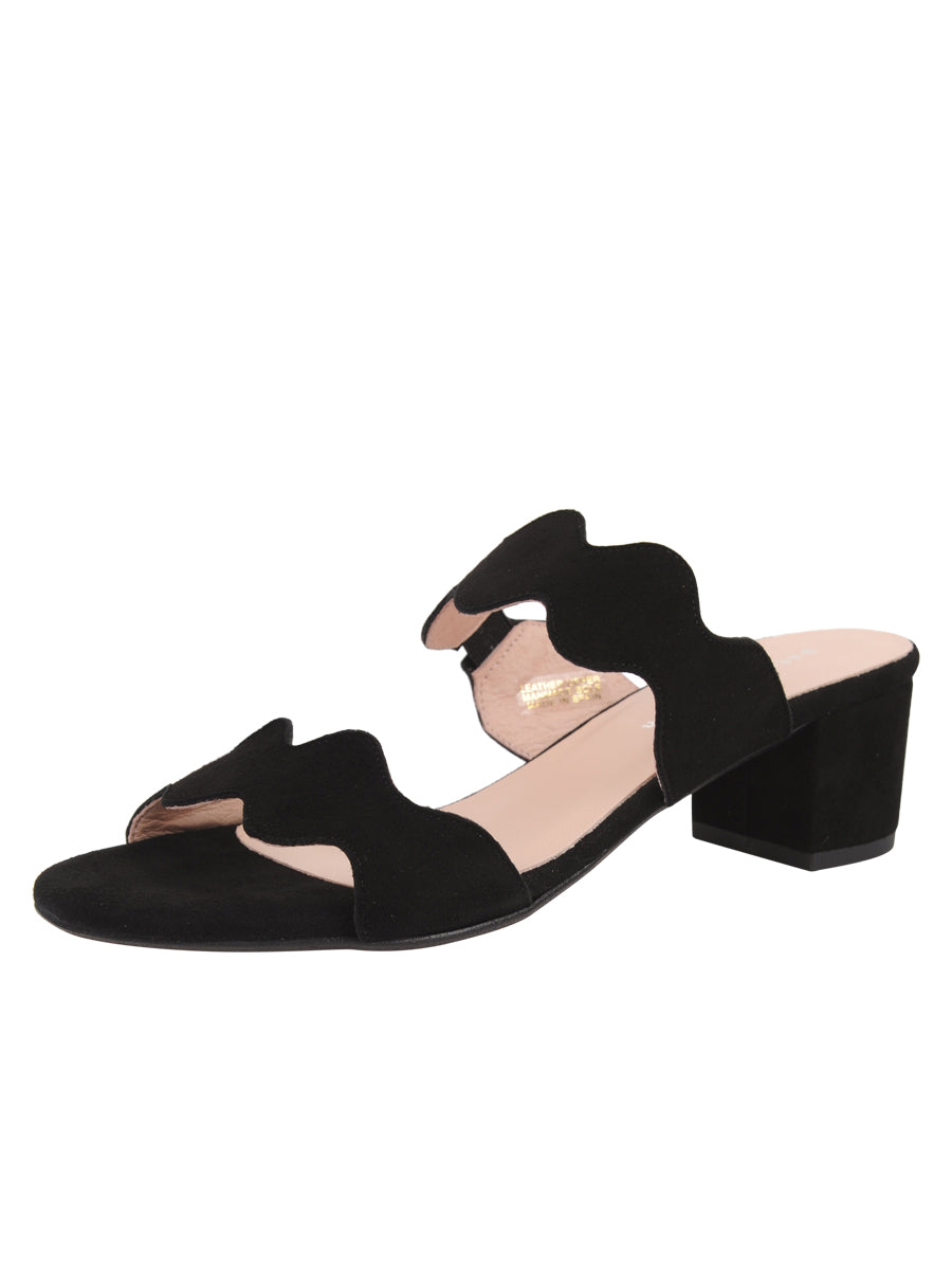 Palm Beach Block Heel Scalloped Sandal