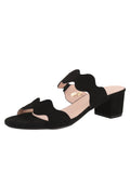 Palm Beach Block Heel Scalloped Sandal