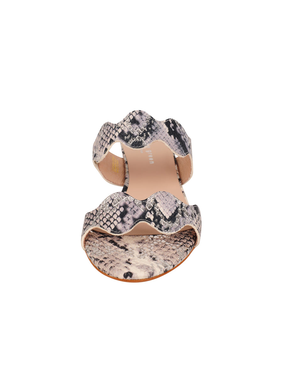 Palm Beach Python Scalloped Sandal