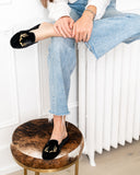 Antler Embroidered Slipper