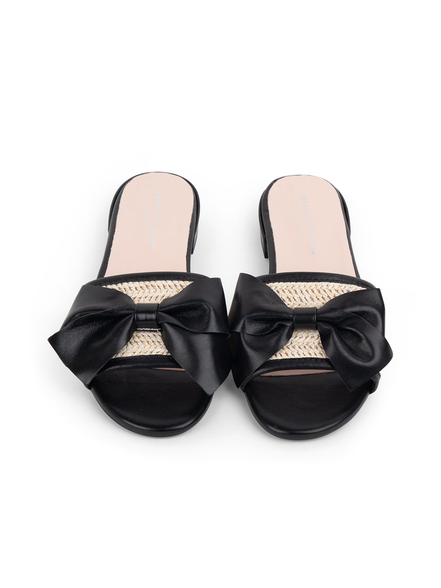 St. Tropez Raffia Slide Sandal