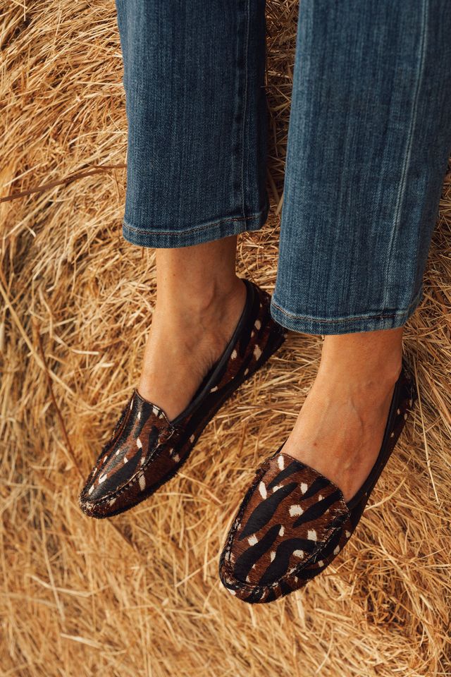 Jillian Driving Moccasin in Haircalf