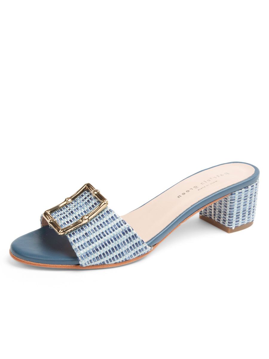 Riviera Bamboo Block Heel Sandal