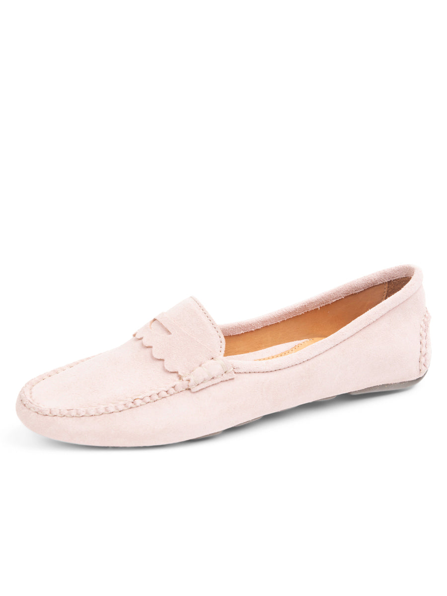 Janet Scalloped Penny Loafer Driving Shoe