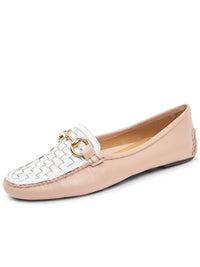 Blush/White Leather