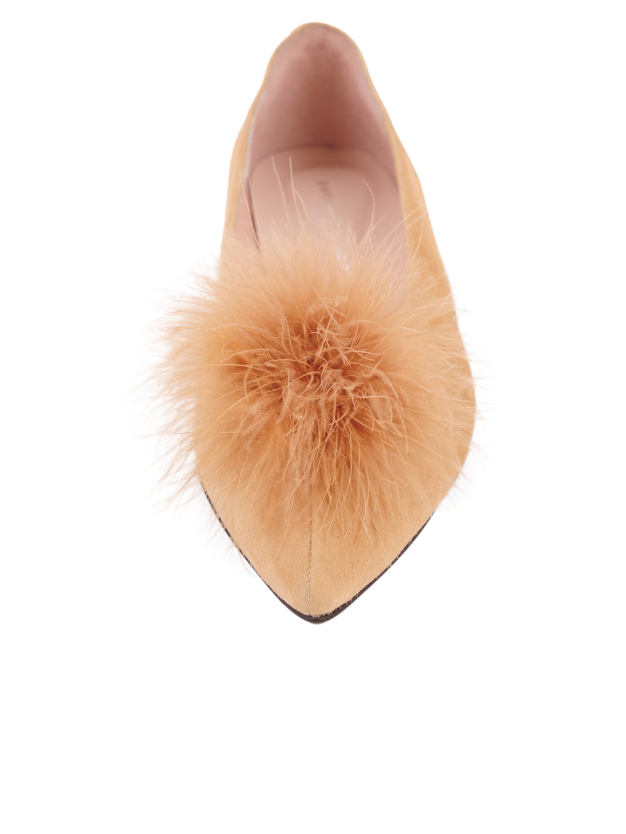 Maribou Feather Pouf Flat