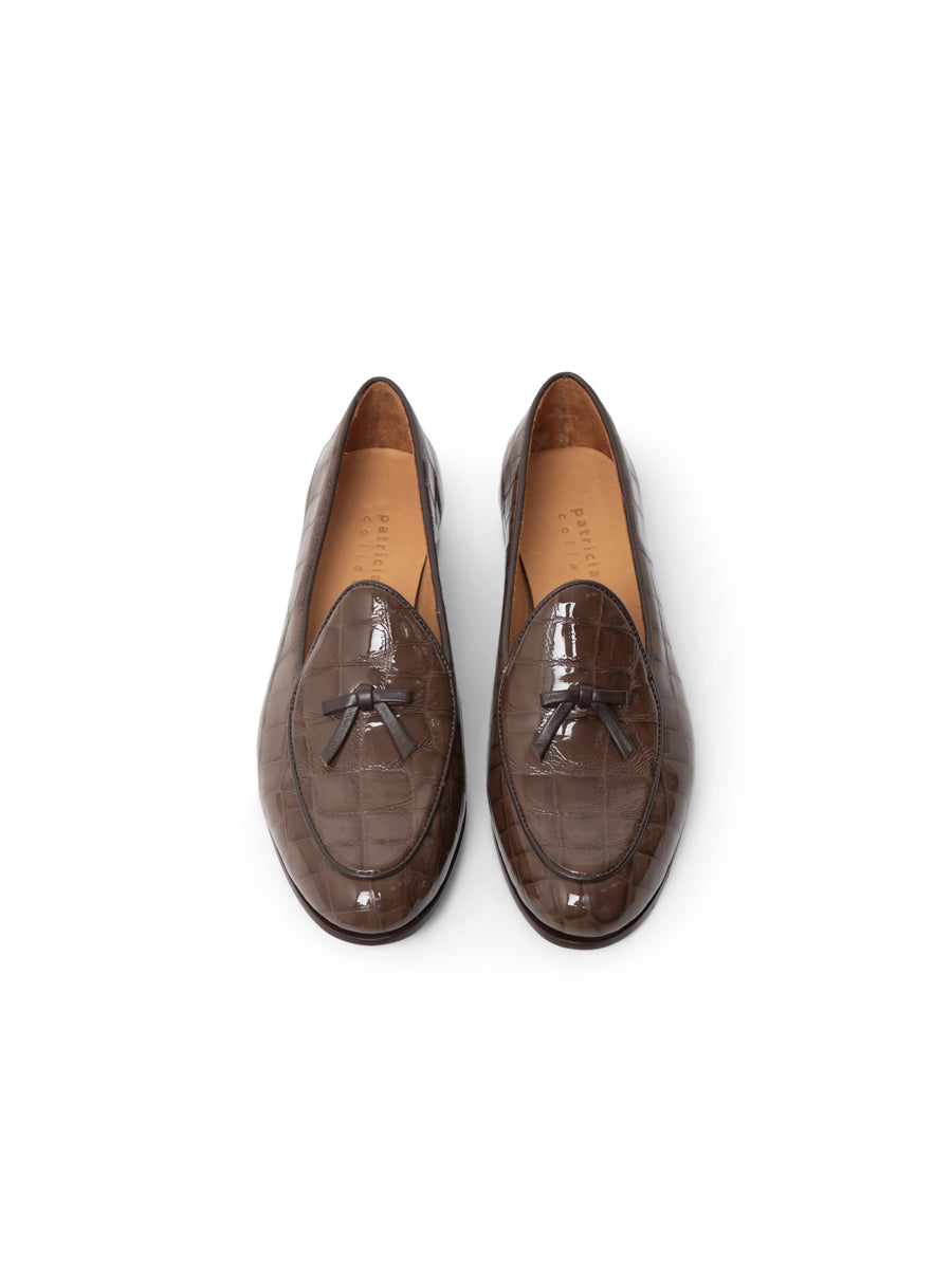 Coco Belgian Loafer in Croc