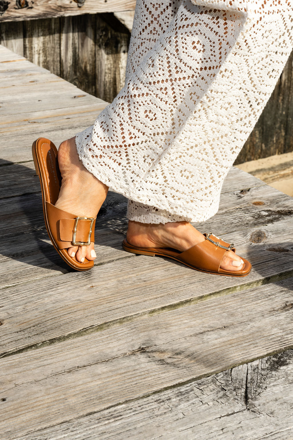 Berkley Bamboo Buckle Flat Sandal