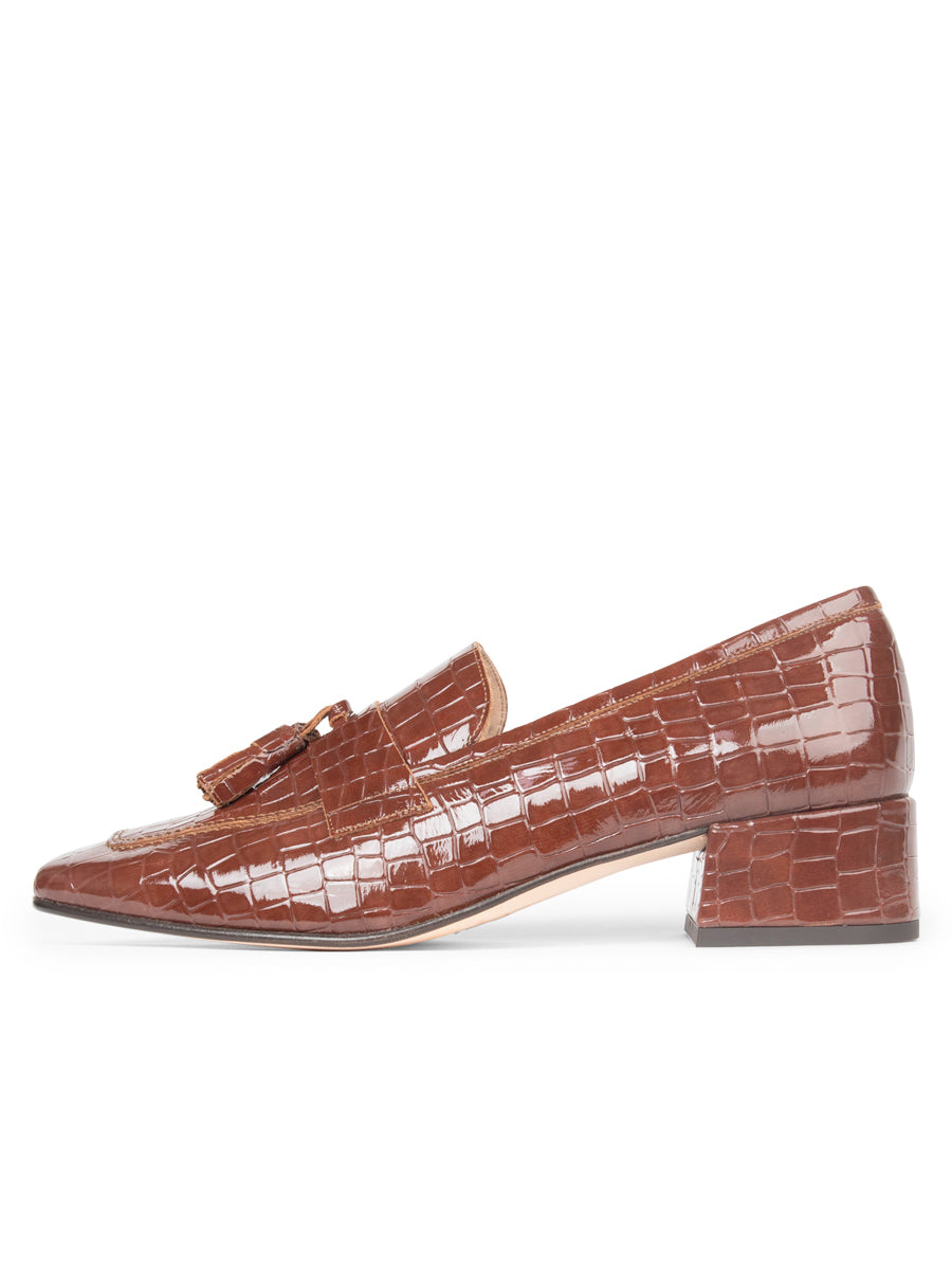 Beckham Block Heel Tassel Loafer