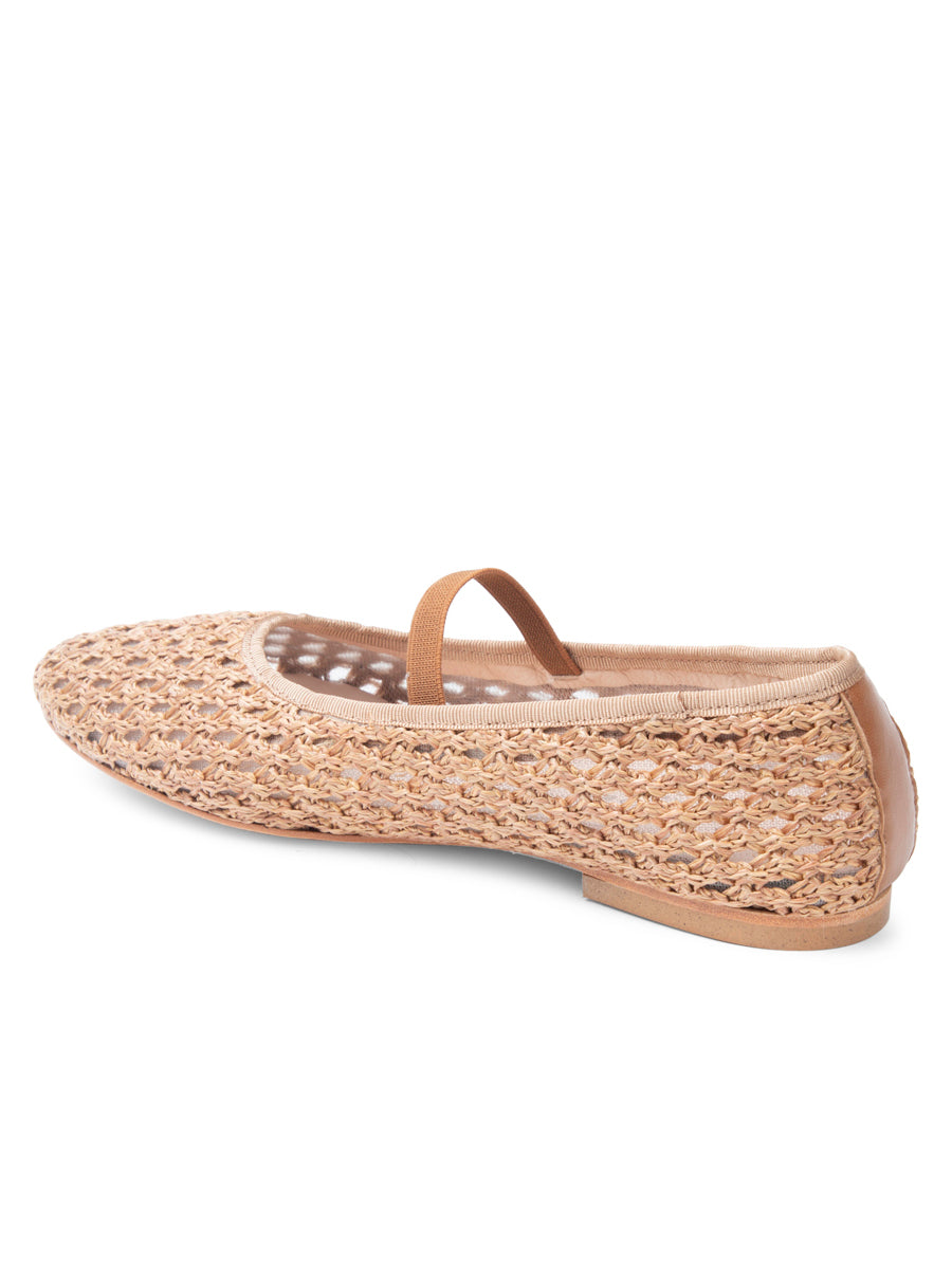 Monaco Raffia Ballet Flat