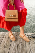 Harper Raffia Top Handle Bag