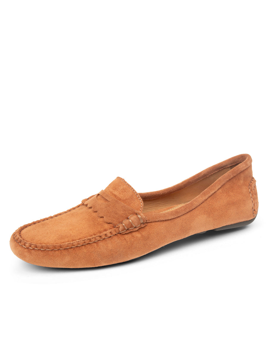 Janet Scalloped Penny Loafer Driving Shoe