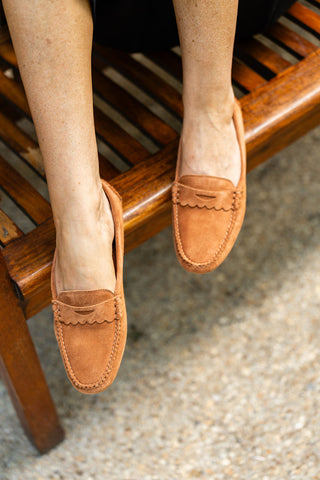 Janet Scalloped Penny Loafer Driving Shoe Alternate View