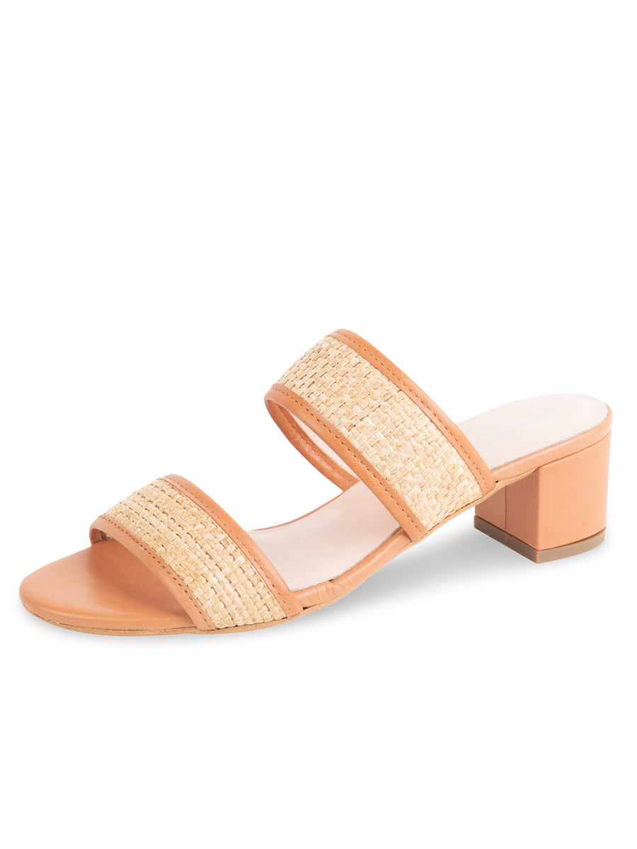 Florence Raffia Block Heeled Sandal