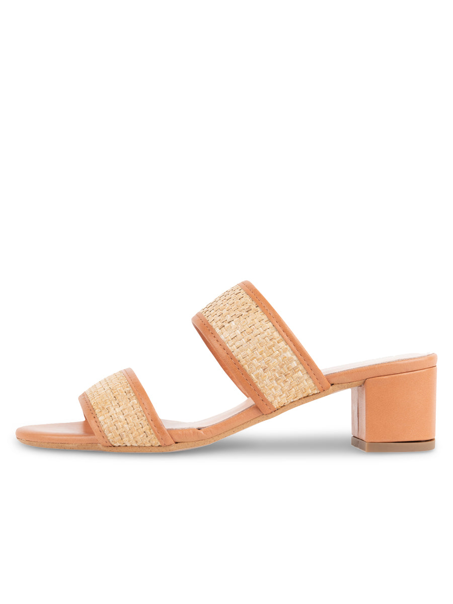 Florence Raffia Block Heeled Sandal