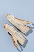 Piper Peep-Toe Slingback Espadrille