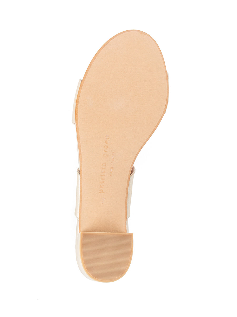 Palm Beach Block Heel Scalloped Sandal