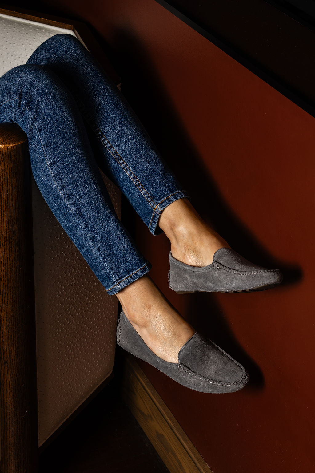 Jillian Driving Moccasin in Suede