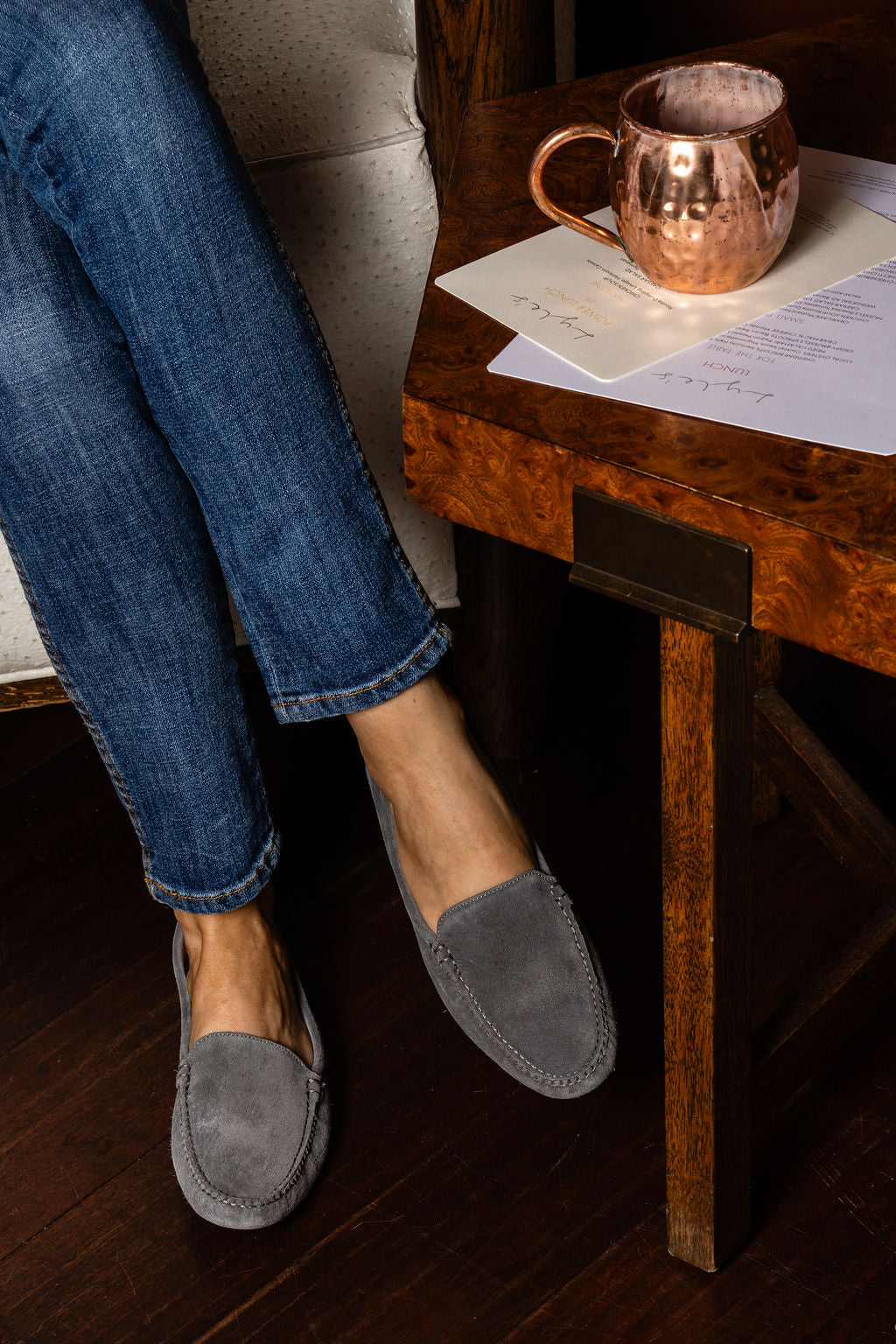 Jillian Driving Moccasin in Suede