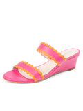Panama Scalloped Trim Wedge