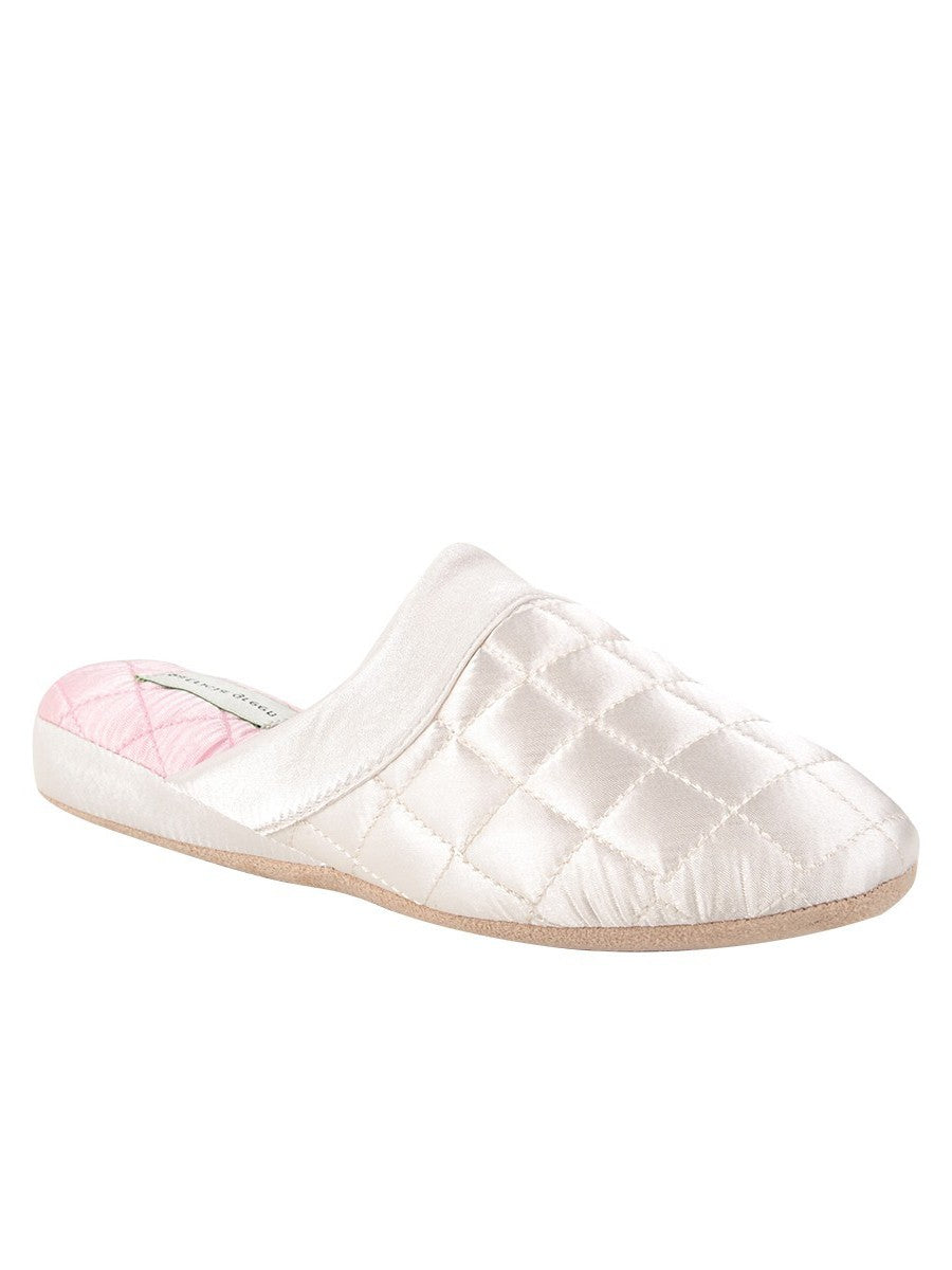 Jackie Satin Quilted Slipper