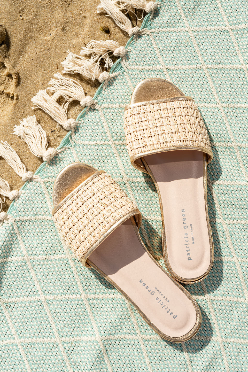 Harper Raffia Flat Sandal