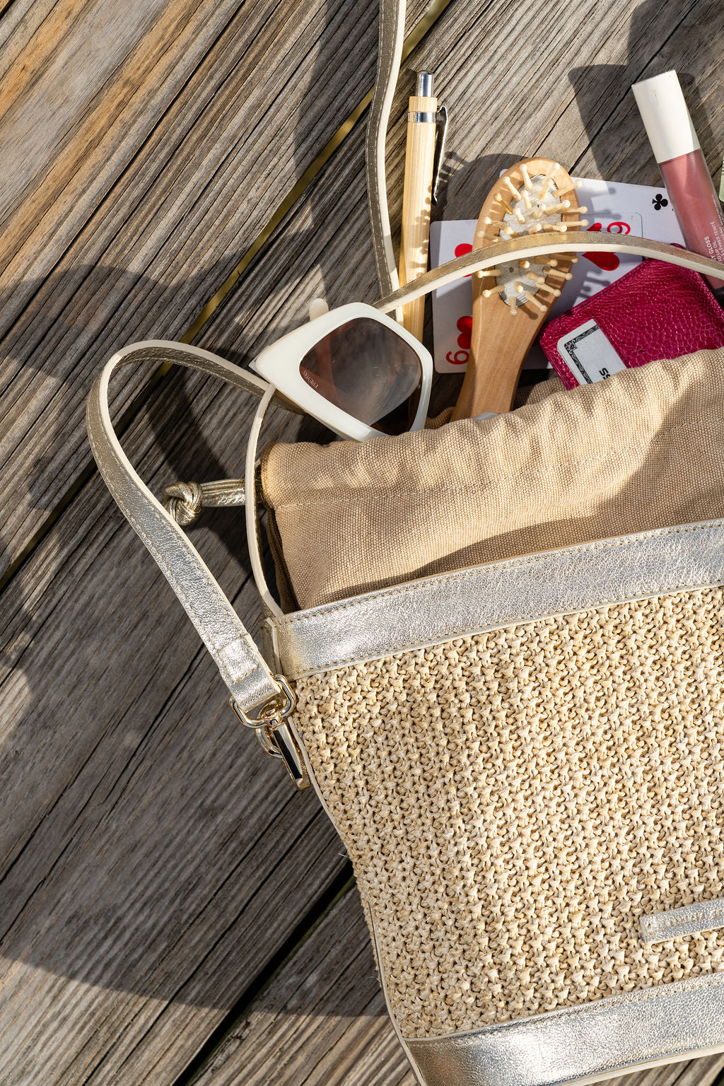 Brynn Raffia Bucket Bag