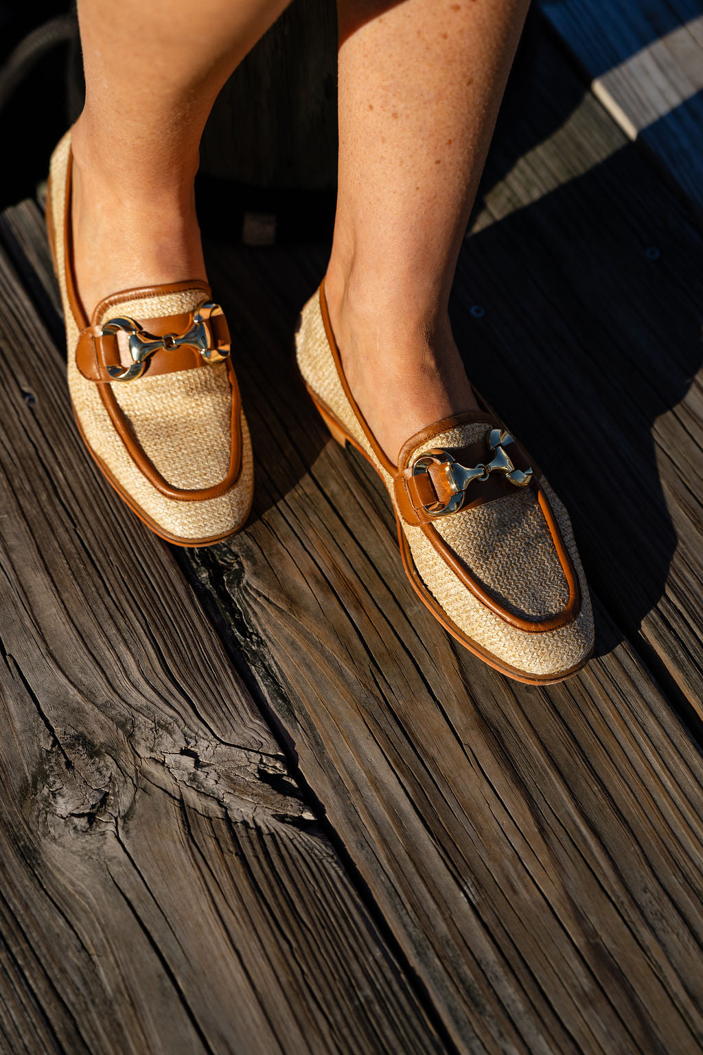 Harlow Horsebit Raffia Loafer