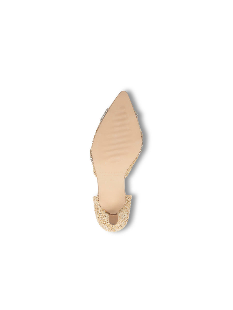 Milan Crystal D'orsay Kitten Heel