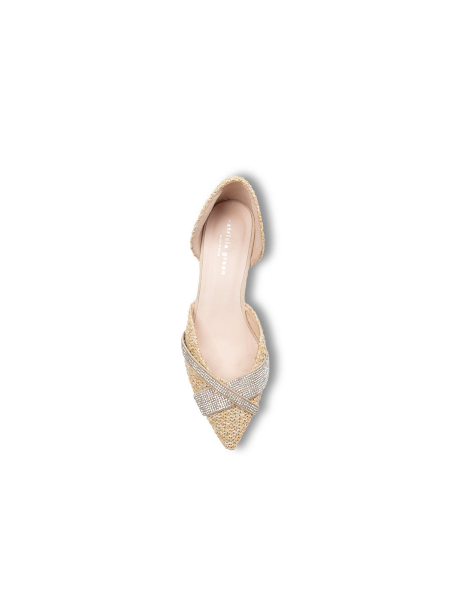 Milan Crystal D'orsay Kitten Heel