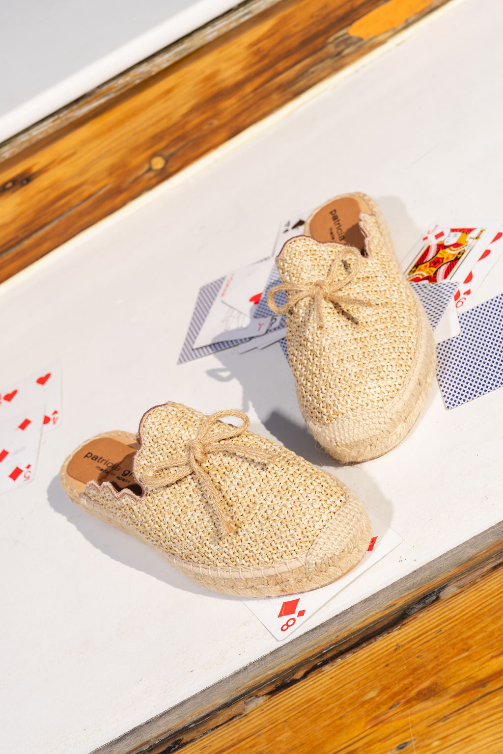 Abigail Scalloped Raffia Mule