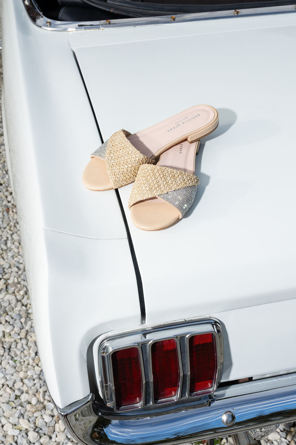 Milan Foldover Crystal Sandal