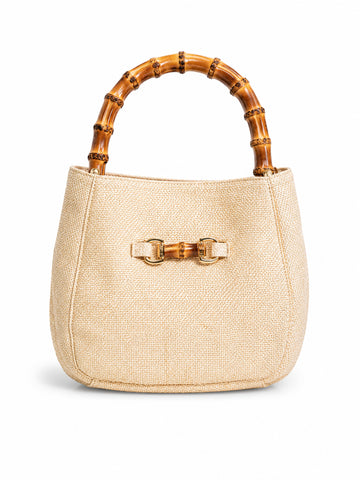 Charlotte Bamboo Top Handle Bag