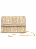 Milan Raffia and Crystal Clutch