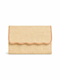 Palm Beach Scalloped Raffia Clutch