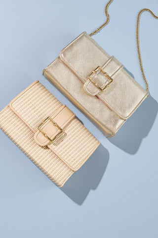 Riviera Bamboo Buckle Clutch Alternate View