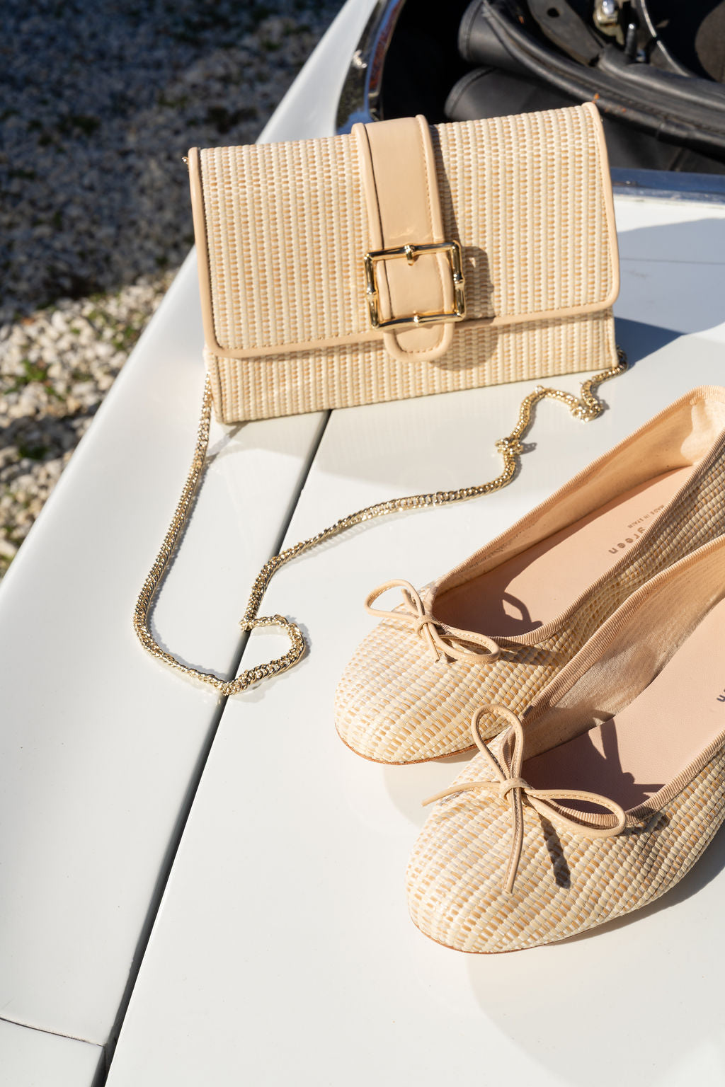Riviera Bamboo Buckle Clutch