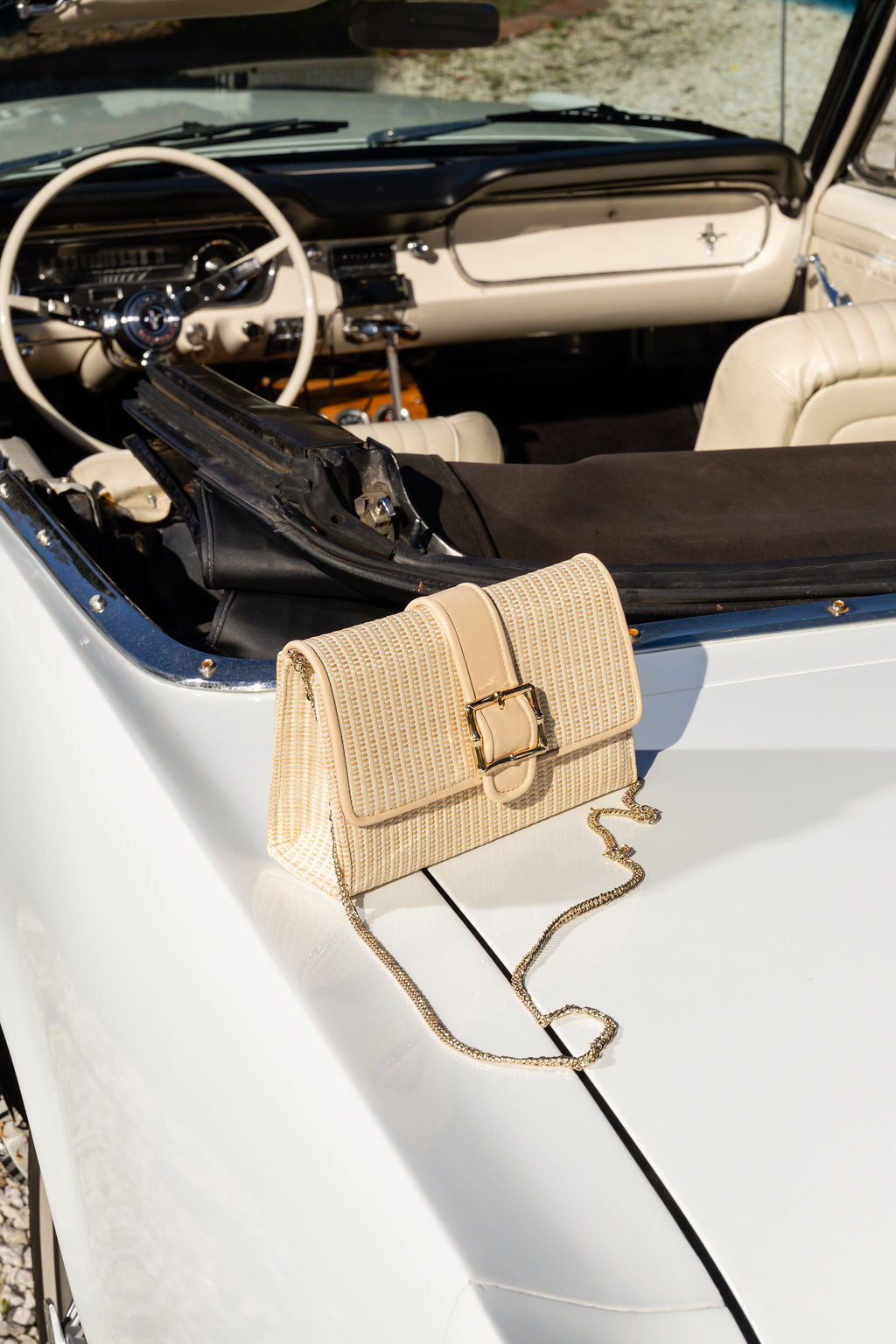 Riviera Bamboo Buckle Clutch