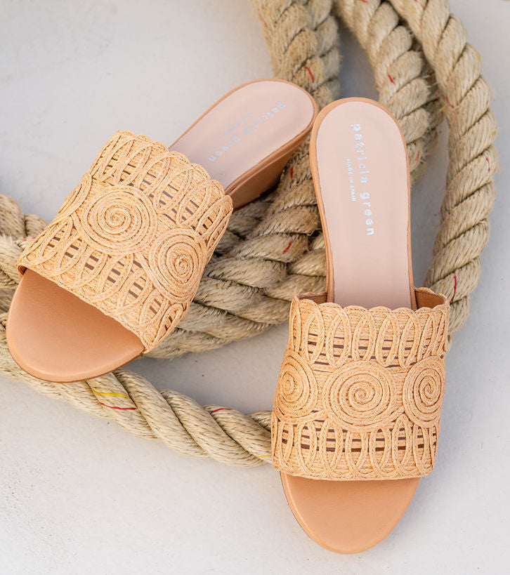 Siesta Swirled Raffia Wedge