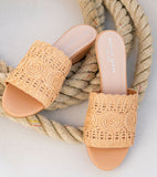 Siesta Swirled Raffia Wedge