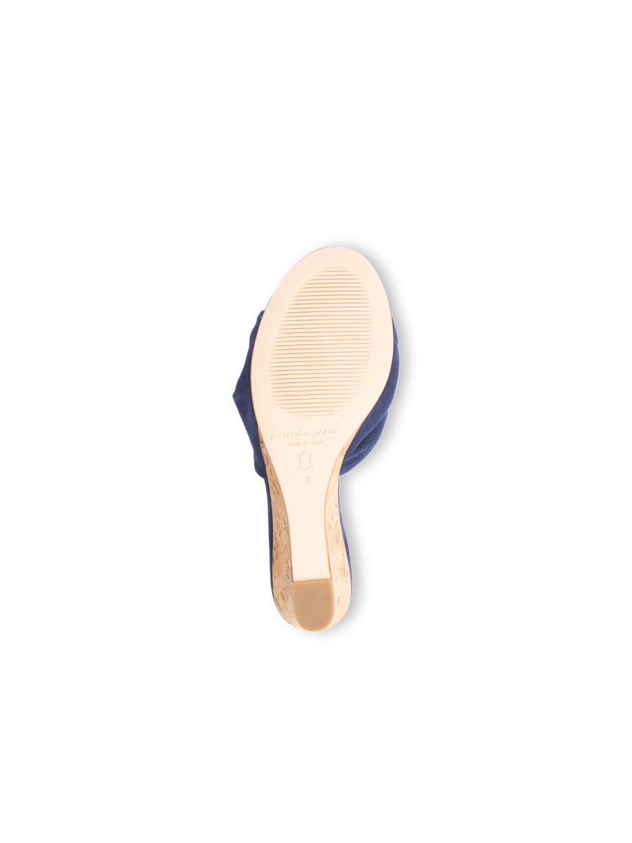 Savannah Knotted Bow Cork Wedge