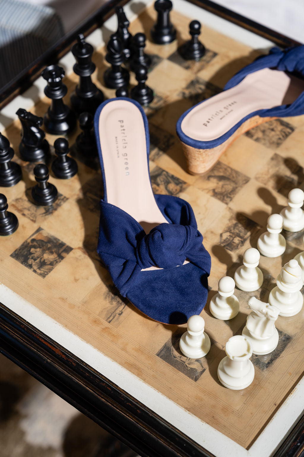 Savannah Knotted Bow Cork Wedge